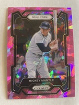 2024 Panini Prizm Pink Ice Prizm #130 Mickey Mantle