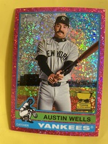 2025 Topps Heritage Chrome Pink Sparkle Refractor #441 Austin Wells