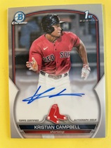 2023 Bowman Chrome Draft Autos #CDA-KCA Kristian Campbell