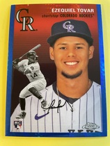 2023 Topps Chrome Platinum Anniversary Blue Prism Refractor #118 Ezequiel Tovar