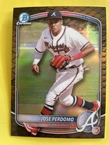 2025 Bowman Chrome Prospects Green Reptilian Refractor #BCP-106 Jose Perdomo