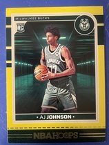 2024 Panini NBA Hoops Yellow Flood #253 Aj Johnson