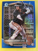 2025 Bowman Chrome Mega Box Prospects Blue Refractor #BCP-147 Jhonny Level