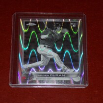 2022 Topps Chrome Sonic Edition Black & White RayWave Refractor #113 Jarren Duran