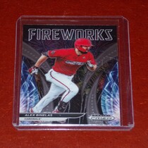 2021 Panini Prizm Draft Picks Fireworks #4 Alex Binelas