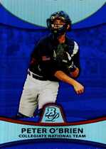 2010 Bowman Platinum Prospects Purple Refractors #PP44 Peter Obrien