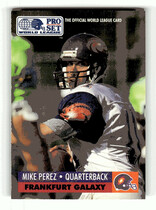 1991 Pro Set WLAF Inserts #WL10 Mike Perez