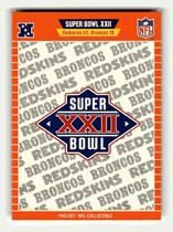 1989 Pro Set Super Bowl Logos #22 Super Bowl XXII