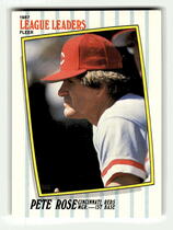 1987 Fleer League Leaders #37 Pete Rose