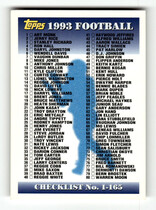 1993 Topps Base Set #329 Checklist 1 of 4