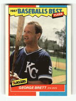 1987 Fleer Sluggers/Pitchers Baseballs Best #6 George Brett
