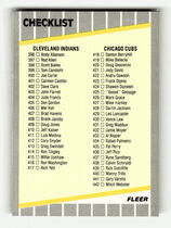 1989 Fleer Base Set #658 Checklist