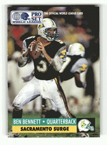 1991 Pro Set WLAF Inserts #WL28 Ben Bennett