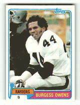 1981 Topps Base Set #429 Burgess Owens