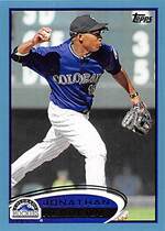 2012 Topps Wal Mart Blue Border Series 2 #576 Jonathan Herrera