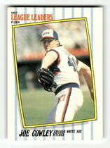 1987 Fleer League Leaders #12 Joe Cowley