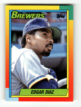 1990 Topps Traded Factory Set (White Stock Back) #26T Edgar Diaz