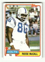 1981 Topps Base Set #368 Reese McCall
