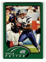 2002 Topps Base Set #254 David Patten
