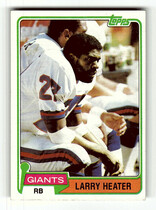 1981 Topps Base Set #309 Larry Heater