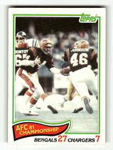 1982 Topps Base Set #7 81 AFC Championship