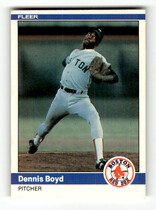 1984 Fleer Base Set #393 Dennis Boyd