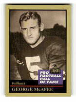 1991 ENOR Pro Football HOF #95 George McAfee
