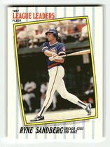 1987 Fleer League Leaders #39 Ryne Sandberg