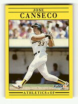 1991 Fleer Base Set #5 Jose Canseco