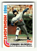 1982 Topps Base Set #6 Fernando Valenzuela