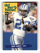 1995 Upper Deck Collectors Choice Player's Club #31 Barry Sanders