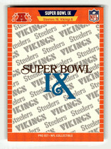 1989 Pro Set Super Bowl Logos #9 Super Bowl IX