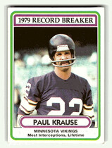 1980 Topps Base Set #4 Paul Krause