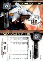 2015 Topps 1000 Yard Club #1KYC-LMI Lamar Miller