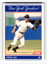 1990 Score Yankees Nat West #3 Steve Sax