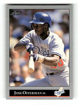 1992 Leaf Base Set #322 Jose Offerman
