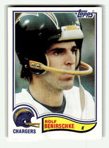 1982 Topps Base Set #224 Rolf Benirschke