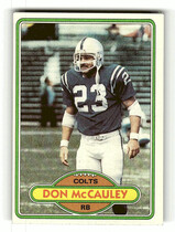 1980 Topps Base Set #314 Don McCauley