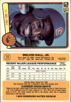 1983 Donruss Base Set #126 Mel Hall