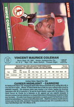 1986 Leaf Base Set #115 Vince Coleman