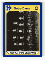1990 Collegiate Collection Notre Dame 200 #124 1929 National Champ