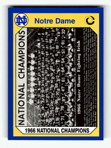 1990 Collegiate Collection Notre Dame 200 #132 1966 National Champ
