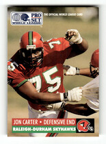 1991 Pro Set WLAF Inserts #WL25 Jon Carter