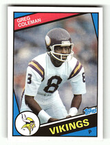1984 Topps Base Set #290 Greg Coleman