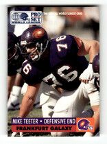 1991 Pro Set WLAF Inserts #WL11 Mike Teeter