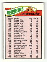 1977 Topps Base Set #228 Redskins Checklist