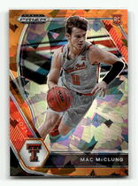 2021 Panini Prizm Draft Picks Orange Ice Prizm #39 Mac Mcclung