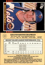 1985 Donruss Base Set #626 Kelvin Chapman