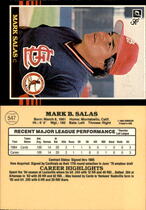 1985 Donruss Base Set #547 Mark Salas