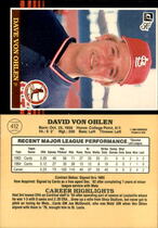 1985 Donruss Base Set #412 David Von Ohlen